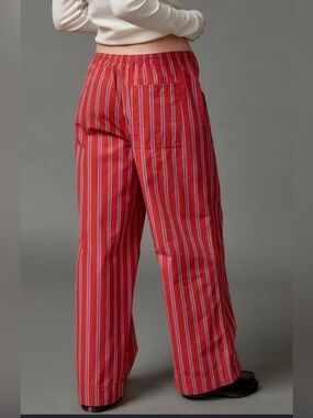 BDG Red/Pink Striped Wide Leg Lounge Casual Pants , XS
